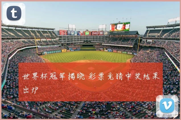 世界杯冠军揭晓 彩票竞猜中奖结果出炉