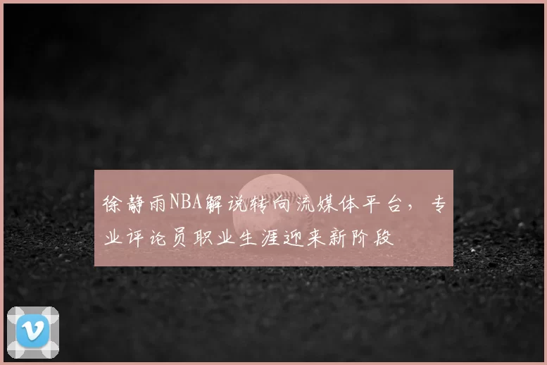 徐静雨NBA解说转向流媒体平台，专业评论员职业生涯迎来新阶段